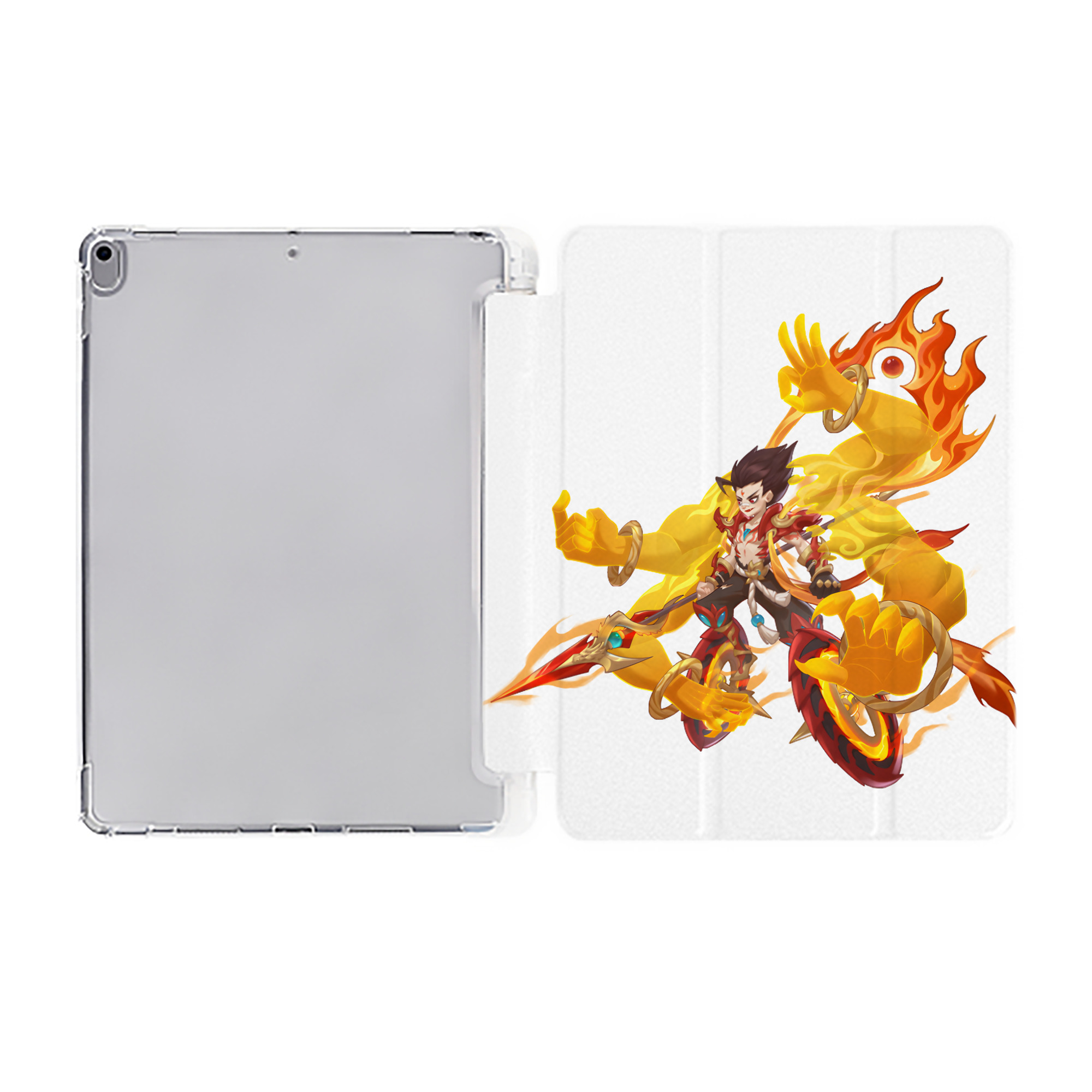 （画像用） Ne Zha 2 ナタ 魔童の大暴れ IPad ケース ペン収納付き 三つ折りスタンド PUレザー×シリコン 対応機種9.5/10.5/10.9インチ